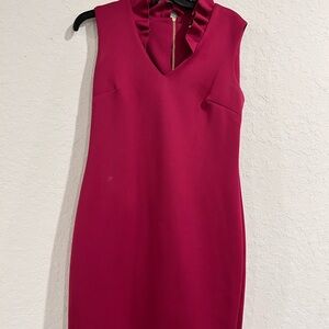 Calvin Klein Fuchsia Sleeveless Midi Dress